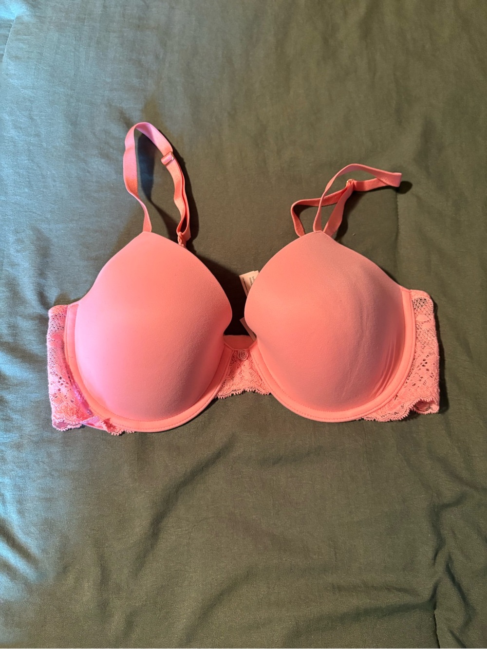 Victoria's Secret Pink Lace-Back Molded T-Shirt Bra